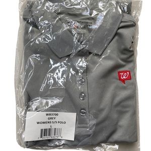 Walgreens women’s uniform shirt grey large short sleeve WB3700